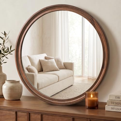 Circle Rounded Cross 10 Best Round Wood Mirrors for 2026 (Stylish Home Upgrades)