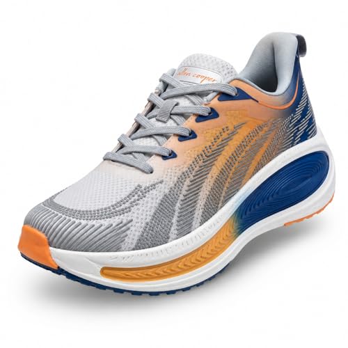 Image of Allen Cooper Men Running Shoes Lightweight Lace-Up Sports Walking Shoes with Cushioned Memory Foam