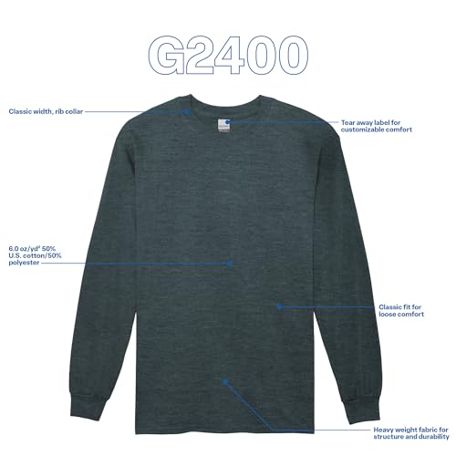 Image of Gildan Adult Ultra Cotton Long Sleeve T-Shirt, Style G2400, Multipack