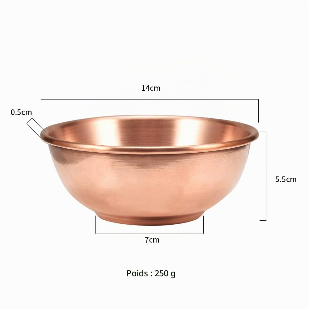 Bol en cuivre pur - Bol à riz - Cuillère en cuivre - Baguettes en cuivre - Tasse à thé en cuivre - Ensemble de baguettes (type 5)