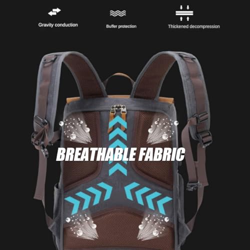 KKSOUFX Mochila Vintage Para CâMera De Grande Capacidade,Grande Capacidade Se Encaixa No Laptop De 1