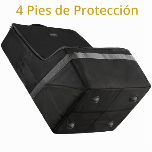Miniatura 5 de Yorepek Bolsa De Viaje Para Silla De Coche Infantil, Bolsa De Viaje Para Coche Con Bandolera Y Correa De Sujeción Para Viajar Mochila Funda De Asiento De Coche Impermeable Resistente Desgaste, Negro