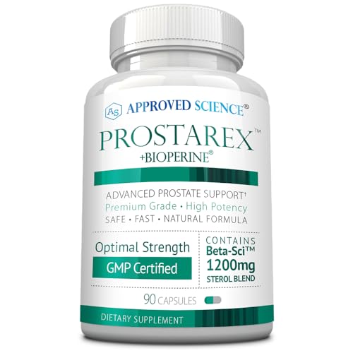 Approved Science Prostarex - Advanced Prostate Supplements for Men Prostate Bladder & Urinary Health Support with Saw Palmetto Beta-Sitosterol & BioPerine 90 Capsules (1 Month Supply)