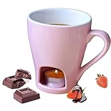 XINDONG Keramische Schokoladen-Fondue-Tasse, Keramische Käse-Schokoladen-Fondue-Set, for Käse-Schokoladen-Eiscreme Home Cafe Fondue Sets
