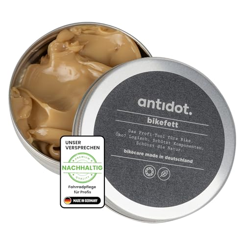 antidot. bikefett | 100 g Alu-Schraubdose | Mehrzweckfett für Pedale, Lager, Sattelstütze | Montagepaste gegen Reibung, Verschleiß & Rost | Fahrrad Fett für alle MTB, Rennräder & E-Bikes