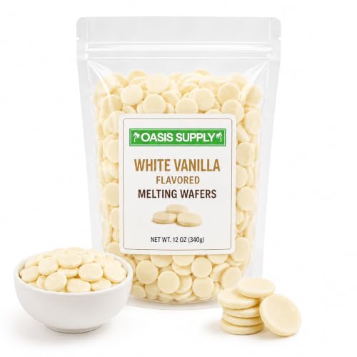 Oasis Supply White Vanilla Flavored Melting Wafers, Compound...