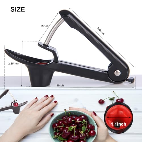 Fanlory CHERRY PITTER Heavy-Duty Stainless Steel Cherries Pitting Tool, Portable Cherries Corer Stoner Seed Tool With Lock Design, Fruit Pit Remover thumb #4