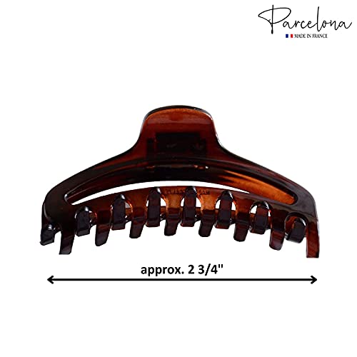 Pinza de pelo pequeña tipo jaw claw clip de concha de tortuga marrón para mujer 3