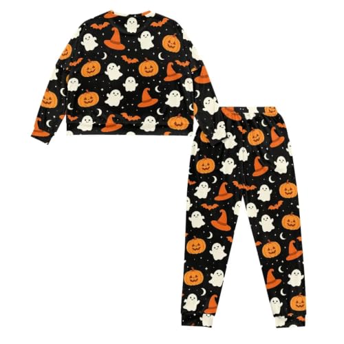 Image of Women's Pajamas Set Soft 2 Piece Loungewear Long Sleeve Pj Set | Matching Sleepwear, Crew Neck Top, Drawstring Jogger Pants with Pockets, Fall Pajama for Home, Sleep, Casual Wear, Plus Size