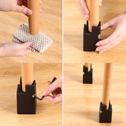 Elevadores de mesa ajustables y resistentes para sofás y camas, pack de 4 8