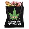Funny 420 Vegan Marijuana Cannabis Leaf Tote Bag