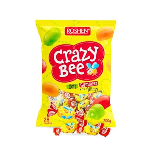 Caramelos Roshen Crazy Bee Jelly 7.01 oz sabor fruta miniatura 1