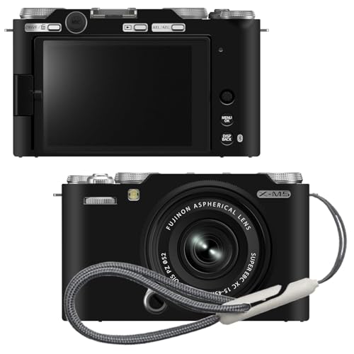 For Fujifilm X-M5 P[X یJo[ [HVUYAL]VRP[X ɂ _炩ȃVJQ̃X|[cN[ȃfUC Ռ z X \tg P[XJo[ h~ی(ubN)