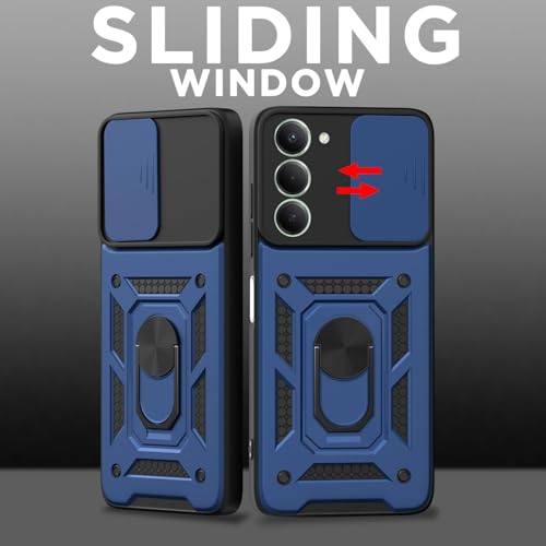 Image of AIBEX Back Cover for Redmi 15 5G | D10 Tough Armor Case | Sliding Camera Shield | 360 Protection | Kickstand Ring Holder | Military-Grade Bumper Case