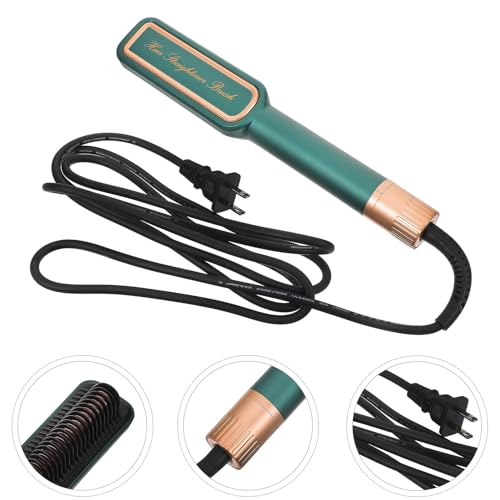 Plancha para el cabello inalámbrica Ipetboom con temperatura ajustable, cepillo alisador portátil ligero para cabello ondulado y rizado, con conector eléctrico estadounidense miniatura 7