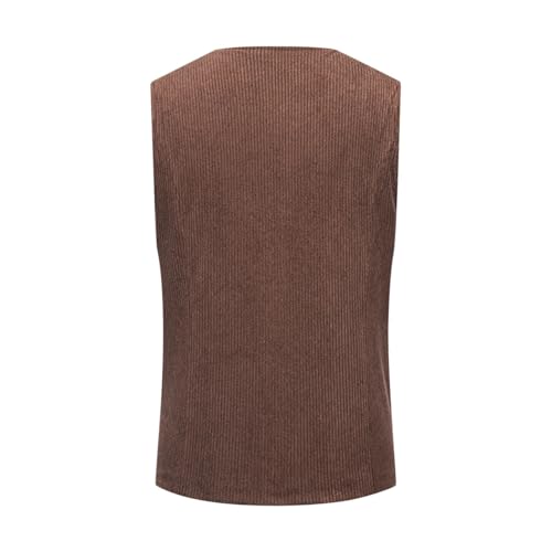 Mens Suit Vests Corduroy Business Casual Dress Formal Vest Vintage Tweed Western Slim Fit Waistcoats Jacquard Vests3