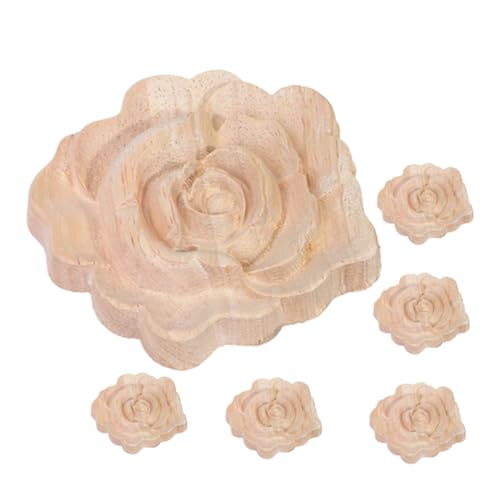 Rosas de madera tridimensionales UKCOCO para tapar imperfecciones y decorar paredes 2