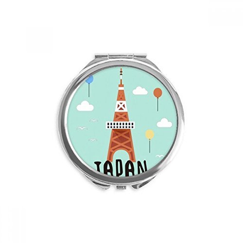 Miroir de poche rond Tokyo compact et portable multicolore de 2,6 pouces