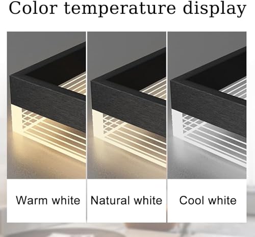 Lámpara colgante con luz de suspensión regulable negra y rectangular con mando a distancia 5