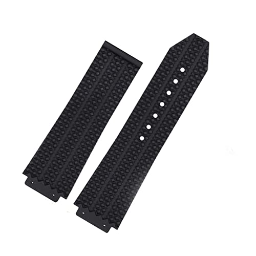Bracelet de montre en silicone noir pour Hublot Classic Fusion et Big Bang, strap 26mm x 19mm