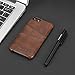 TENDLIN Compatible with iPhone SE 2022 Case (3rd Gen)/iPhone SE 2020 Case (2rd Gen)/iPhone 8 Case/iPhone 7 Wallet Design with 2 Card Holder Slots Premium Leather Case (Brown)