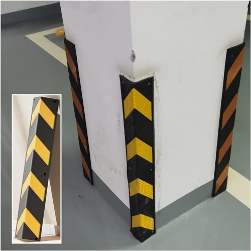 Protector de esquina reflectante para garajes y almacenes, protectores de esquina de seguridad industrial, paquete de 2, 150 cm para una mayor visibilidad y protección