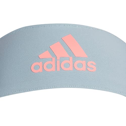 Image of adidas Alphaskin Tie Headband, Magic Grey /Acid Red, One Size