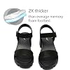 Luoika Women's Wide Width Block Heel Open Toe Sandals