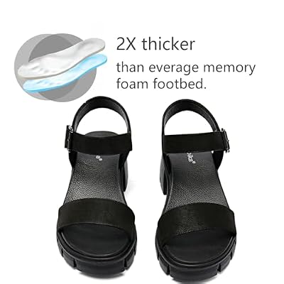 Luoika Women's Wide Width Block Heel Open Toe Sandals