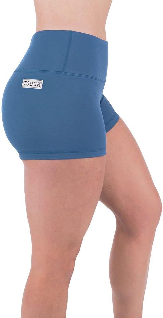 Tough Mode Women High Rise 3"/ 5" Super Soft Athletic Bike Workout Active Running Yoga Volleyball WOD Booty Shorts - Image 3