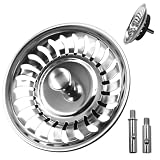 Ø 80 mm Universale Tappo Lavandino Cucina in Acciaio Inox