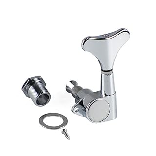 IKN Chrome 5/6 cordes basse électrique Sealed Tuning Pegs 3L3R Mécaniques Clés – Image 3