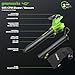 Greenworks 40V (230 MPH / 505 CFM) Cordless Brushless Leaf Blower/Vacuum with Bag, High Power, Lightweight & Quiet for Yard Debris Cleanup, Includes 5.0Ah Battery & Charger
