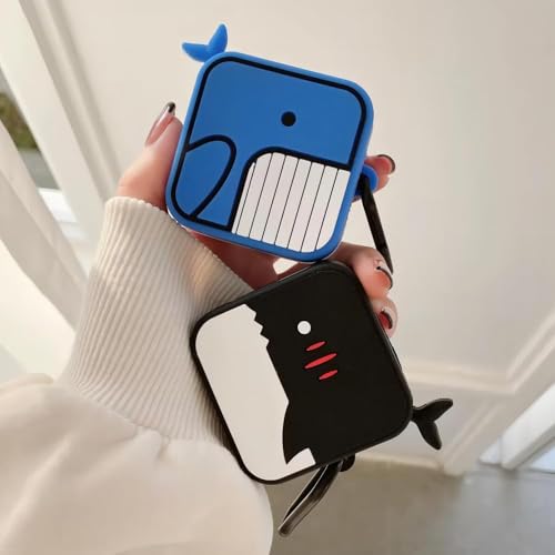 Image of Valente Silicone Case Cover for Samsung Galaxy Buds FE (2023), Buds 2 Pro (2022), Buds 2 (2021), Buds Pro (2021), and Buds Live (2020) (Blue Whale)