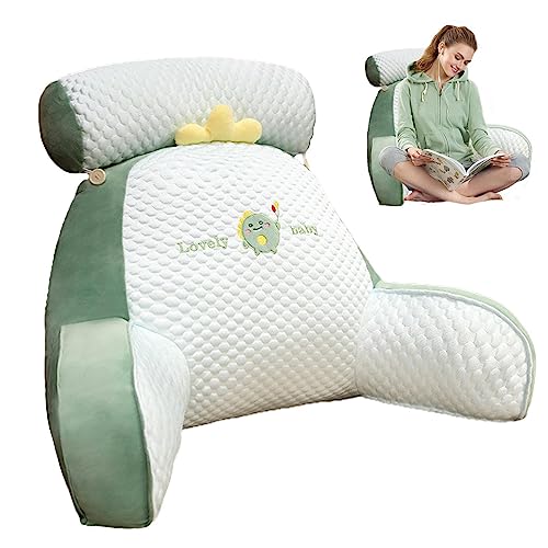 Almofada Encosto com Braços,Leitura para Cama Adulto | Travesseiros ultraconfortáveis para cadeira c