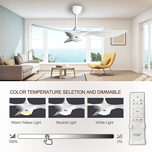 Reiga FR-FAN-619H-485 52-In Bright White Large Ceiling Fan thumb #1