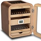 Monitoraggio accurato dell'umidità: dotato di igrometro digitale, questo umidificatore fornisce letture precise di umidità e temperatura, consentendo di mantenere le condizioni perfette per i tuoi sigari. L'umidificatore facile da usare incluso mantiene i tuoi sigari premium freschi e aromatici.
