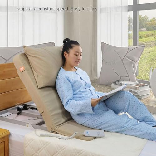 Almohada de elevación eléctrica, cojín de apoyo ajustable para el respaldo con cuello y reposacabezas para comodidad de cuerpo completo y elevación de piernas