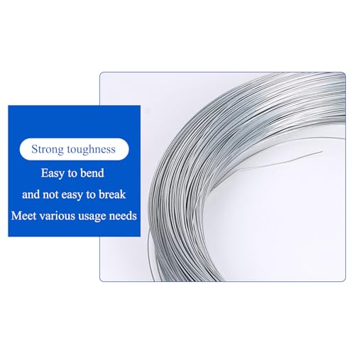 Alambre de Hierro Galvanizado de 0.4mm de Diámetro, 2.5Kg, Cinta de alambre metálico para Artesanías, DIY y Ropa miniatura 5
