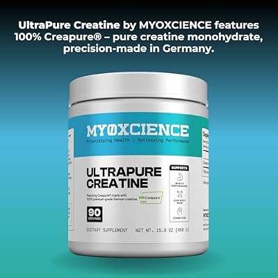MYOXCIENCE Creapure Creatine | 5 Grams German Creatine Monohydrate Per Serving | Supports Muscle Performance, Lean Body Mass, Cognition (90 Serving Jar)