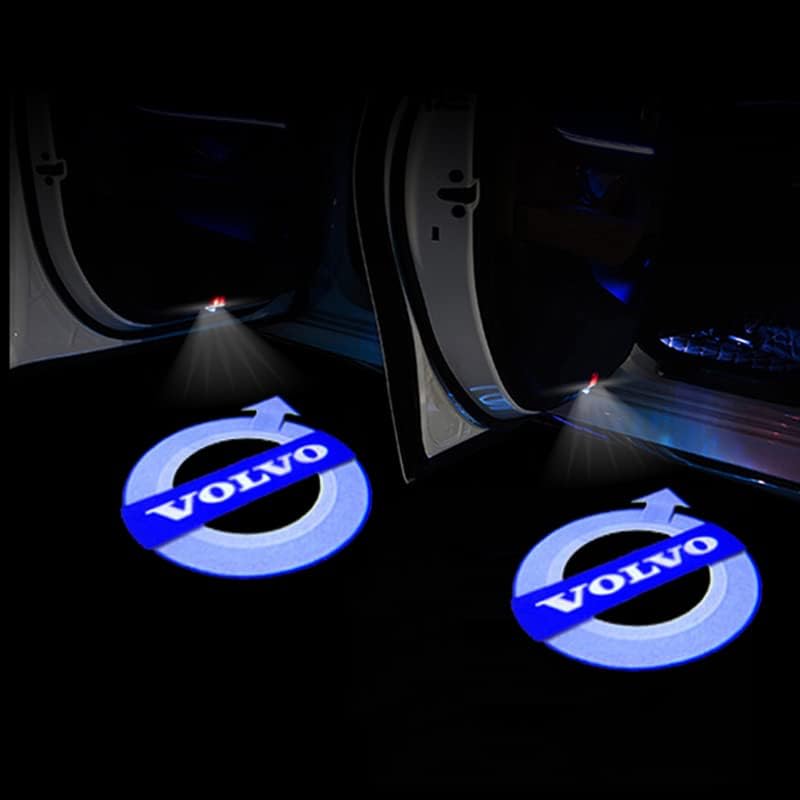 GRFIT 2 Piezas Proyector de iluminación con Logotipo LED para Puerta, Luces de Bienvenida, para Volvo S90L S60L XC60 XC40 V60 V90 decoración de luz de proyector láser para Puerta