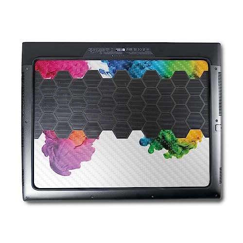 Image of MightySkins Carbon Fiber Skin Compatible with Alienware M18 R1 (2023) Full Wrap Kit - Aqua Paint | Protective, Durable Textured Carbon Fiber Finish | Easy to Apply & Change Styles | Made in The USA