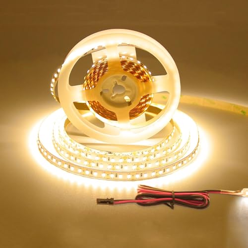VST LED Strip Lights Warm White 120LEDs/m 1000Lm/M 9.6W/M CRI 90+ LED Tape Light 12V 2835 Cuttable Connectable Dimmable LED Strips for Indoor Under Cabinet, No Driver (2700k-16.4ft, White) VST LED Strip Lights Warm White 120LEDs/m 1000Lm/M 9.6W/M CRI 90+ LED Tape Light 12V 2835 Cuttable Connectable Dimmable LED Strips for Indoor Under Cabinet, No Driver (2700k-16.4ft, White)
