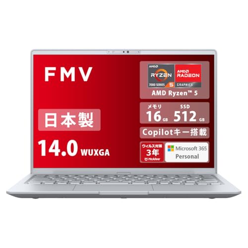 FMV �x�m�� �m�[�g�p�\�R�� ���{�� Note M WM1-K3 (MS 365 Personal/Copilot�L�[����/Win 11/14.0�^/AMD Ryzen 5/16GB/SSD 512GB) AZ_WM1K3_Z1061