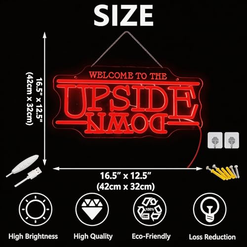 Image of Welcome To The Upside Down Neon Sign LED Sign