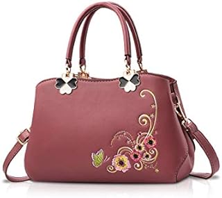 NICOLE&DORIS Women Top Handle Handbags Retro Crossbody Bag Ladies Fashion Shoulder Bag Purse Tote Embroidery