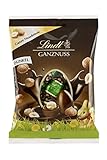 Lindt Schokolade Eier Ganznuss| 86 g Beutel | Eier aus feinster dunkler Schokolade mit ganzen Haselnüssen | Oster Schokolade | Schokoladengeschenk | Ostereier | Schokoeier