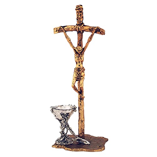 Venerare Saint John Paul II Crucifix with Communion Chalice | Great Catholic Gift for First Holy Communion, Confirmation, Ordination, and Weddings | Christian Home and Chapel Décor