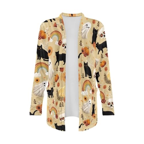 Image of Women's Lightweight Cardigans with Pockets Trendy Long Sleeve Open Front Cardigan Casual Tops Jackets Fall Oufits S-2XL