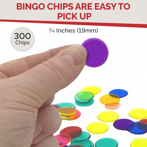 MR CHIPS Bingo Game 18 Cards and 300 Chips & Calling Cards Fun Games for Family, Reusable Kids - Thumbnail 6